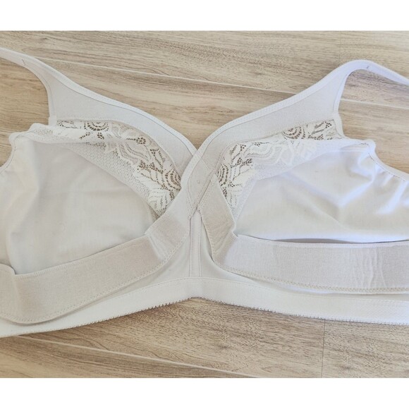 Glamorise Bra Size 44DD White Magic Lift Full Figure Wireless Minimizer 1003 - Picture 7 of 8